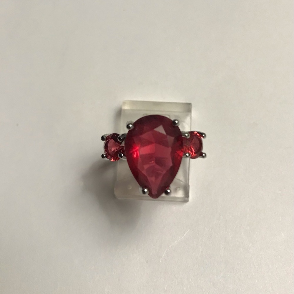 Pink Tourmaline Stamped 925 Sterling Silver Ring
